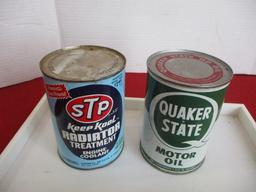 Pair of Metal 1 Quart Advertising Oil Cans