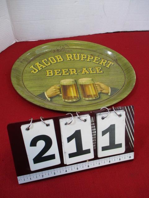 1939 Jacob Rupert Pale Ale Beer Advertising Tray