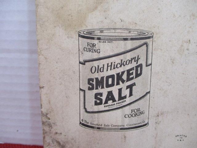 Old Hickory Smoked Salt Early Advertising Cardstock
