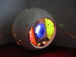 Midcentury Glitter Sphere Light Fixture