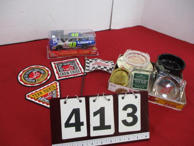 Advertising Ash Trays w/ Nascar Items