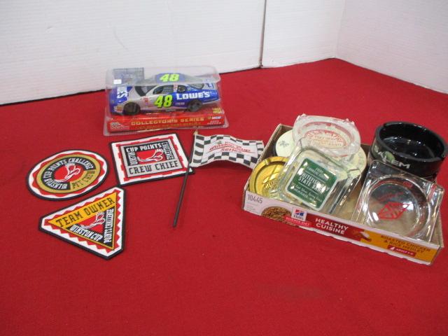 Advertising Ash Trays w/ Nascar Items