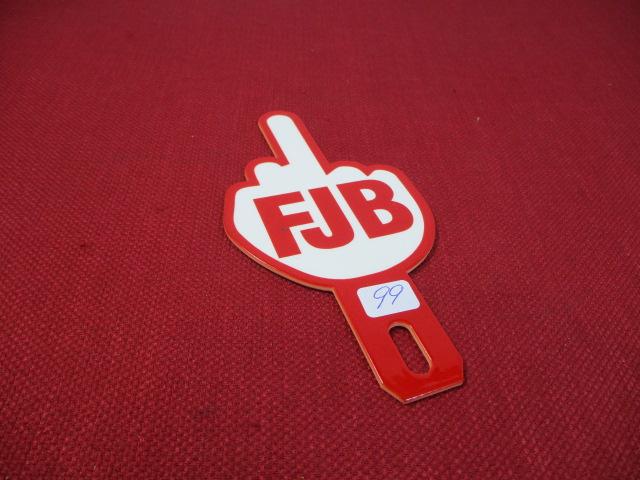 FJB Porcelain License Plate Topper-A