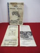 Harley Davidson "45" Service and Instruction Manuals