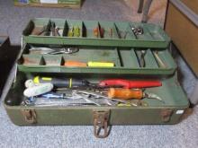 Vintage Tool Box w/ Contents-A