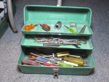 Vintage Tool Box w/ Contents-D