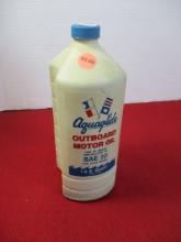 Aquaglide Outboard Motor Oil One Quart Advertising Container