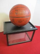 Autographed Basketball w/ Bonus Football Protective Case