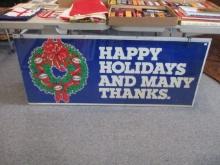 Gulf Happy Holidays Cardstock Advertising Sign