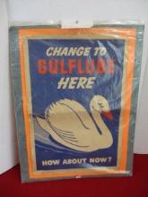 Original Early Gulf Lube Swan Poster