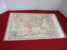 1862 War Dept. Forts & Military Post Map