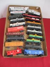 HO Scale Mixed Model Railroading Cars-Large 20 Car Lot