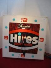 Hire's Root Beer Lightup Advertising Clock