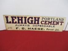 Early Lehigh Portland Cement Advertising Sign