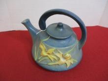 Roseville Blue Zephyr Lilly 7" tea Pot w/ Lid