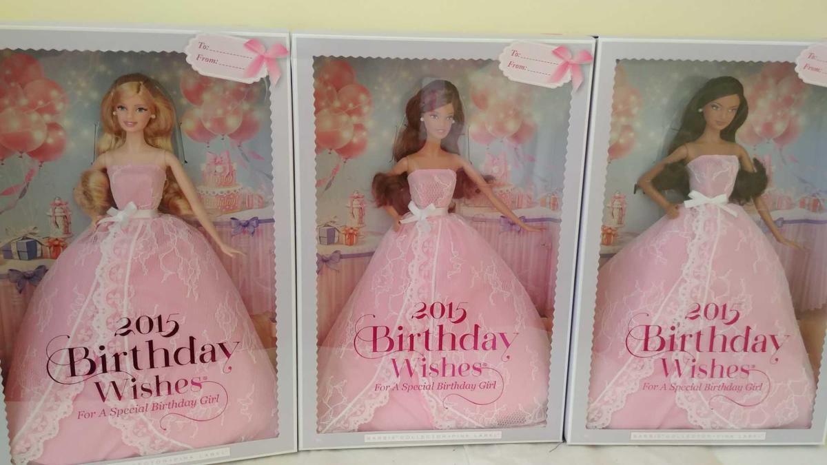 3 2015 Birthday Wishes Barbies... pink label