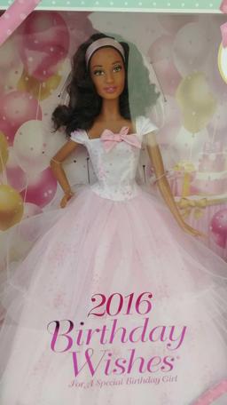 Lot of 3 2016 Birthday Wishes Barbies... pink label