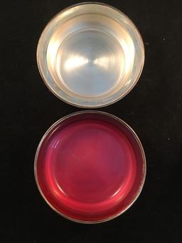 Sterling 4 Piece Coaster & 2 Salt Dishes