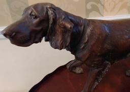 Jennings Brothers Metal setter dog sculpture Jb2591 Mark on bottom