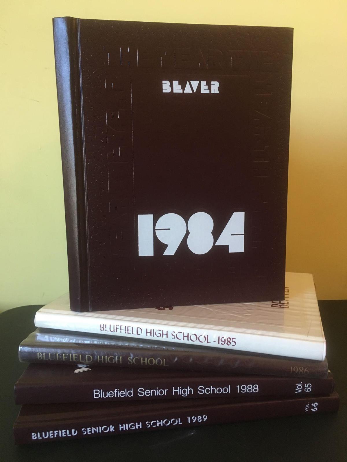 Bluefield High School Yearbooks - 1984; 1985; 1986; 1988; 1989