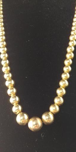 16 1/2 Inch Add A Bead Gold Necklace