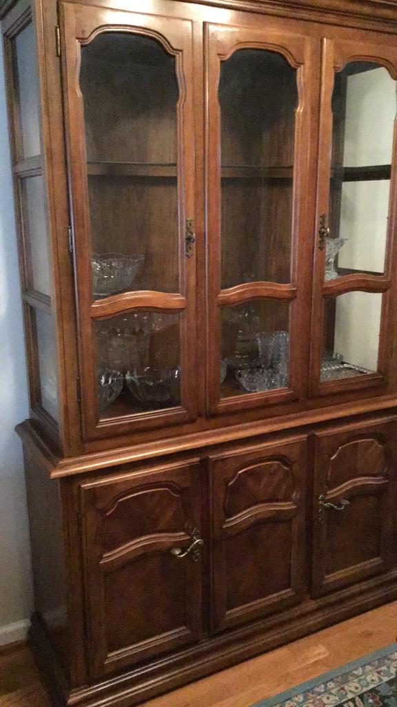 Contemporary China cabinet.  Glass front.  51