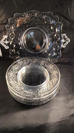 Serving platter with six plates