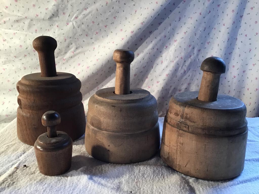 LOT OF FOUR BUTTER PRESSES