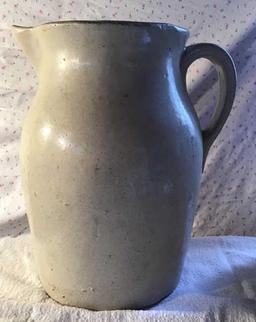 Lot of two heavy pottery pitchers