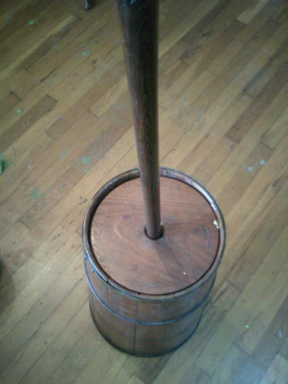 Wooden churn 22" tall bottom