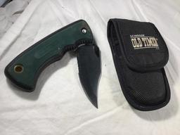 Schrade Old Timer one blade knife in sheath