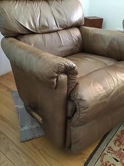 Lazy boy leather rocker recliner.  Swivel rocker.