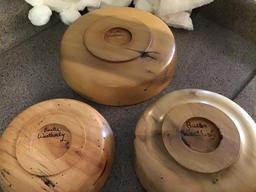Three handmade wooden bowls. Buster Weatherly. 13