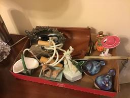 Box of trinkets, glasses and cases