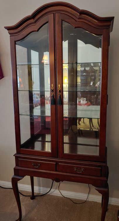 Display -china cabinet. Mahogany .  Jasper Cabinet