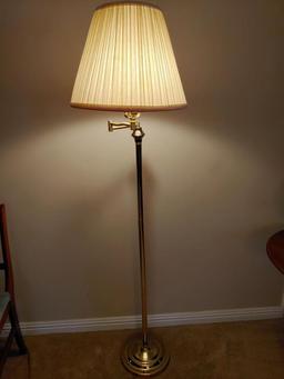 Goldtone floor lamp