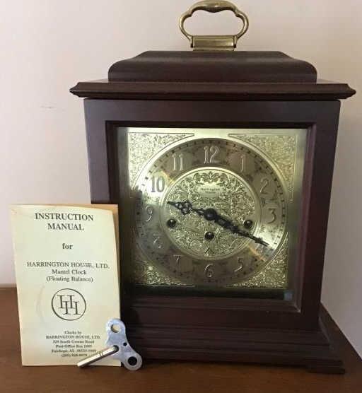 Harrington House Mantel clock w/key