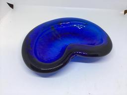 Blenko Cobalt Blue Ashtray