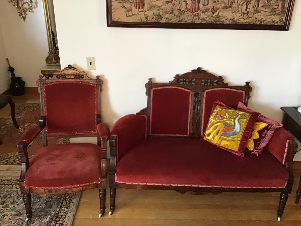 Eastlake Settee And Chair.