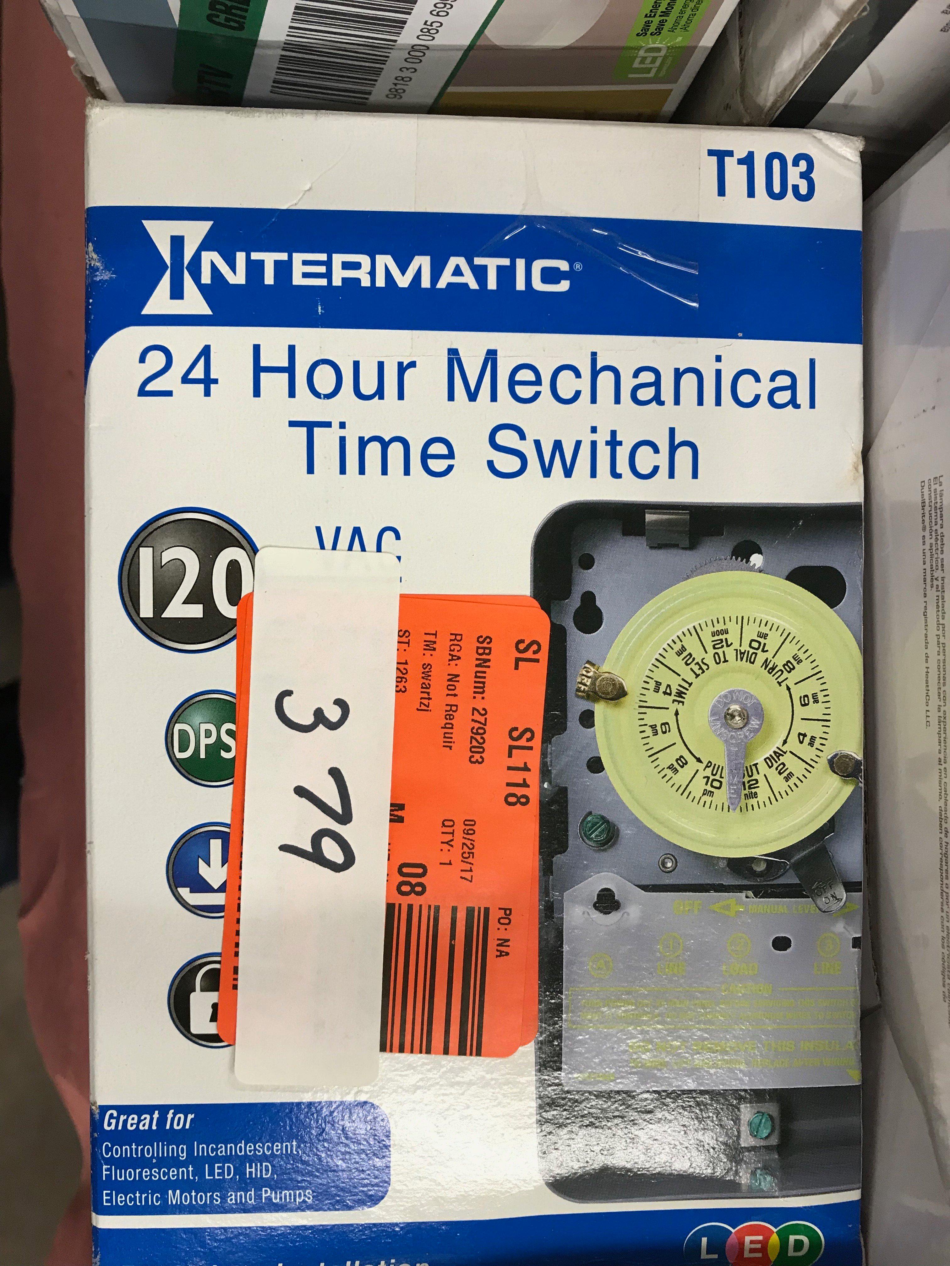 Intermatic 24hr Mechanical Time Switch