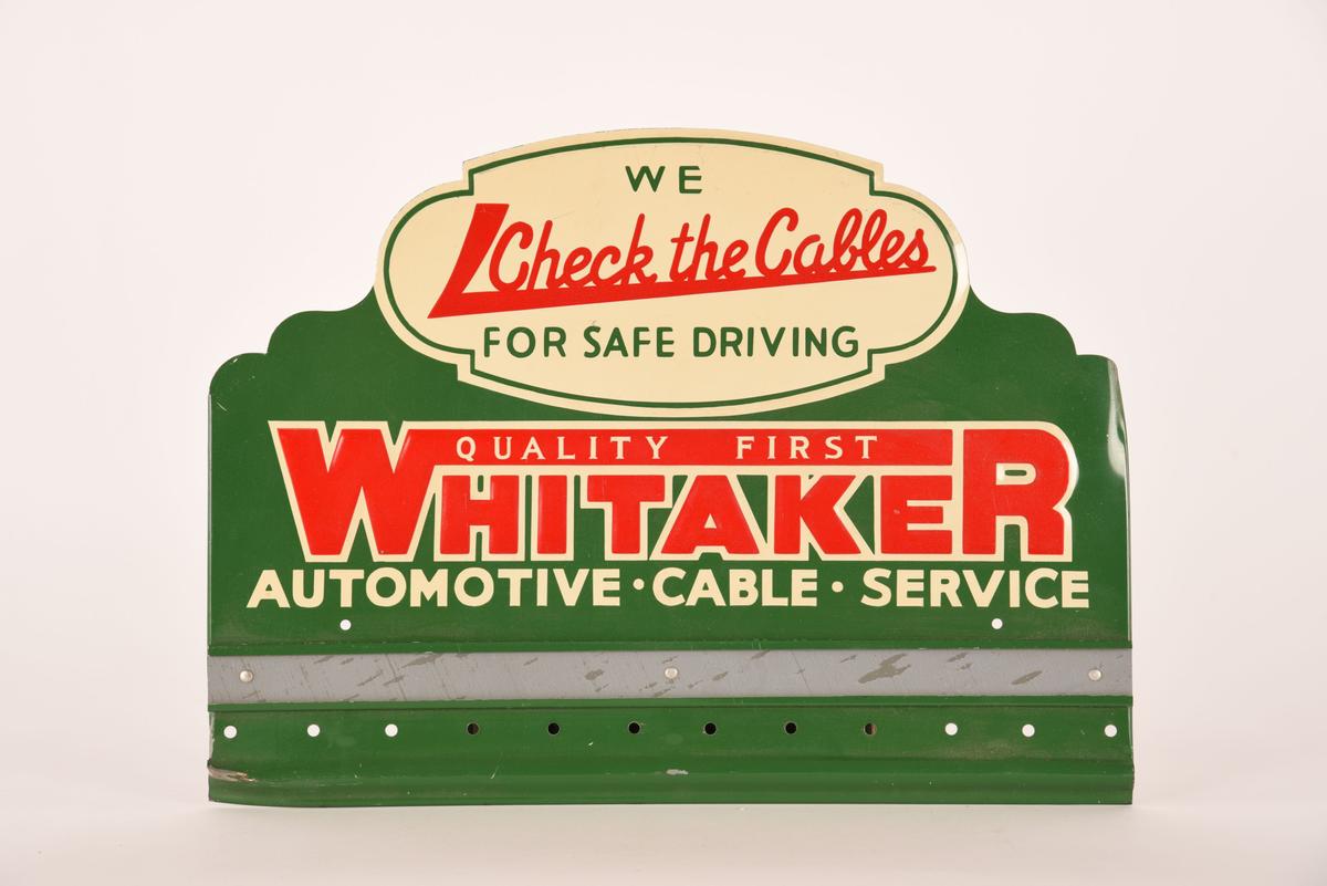 Whitaker Automotive Cable Service Sign