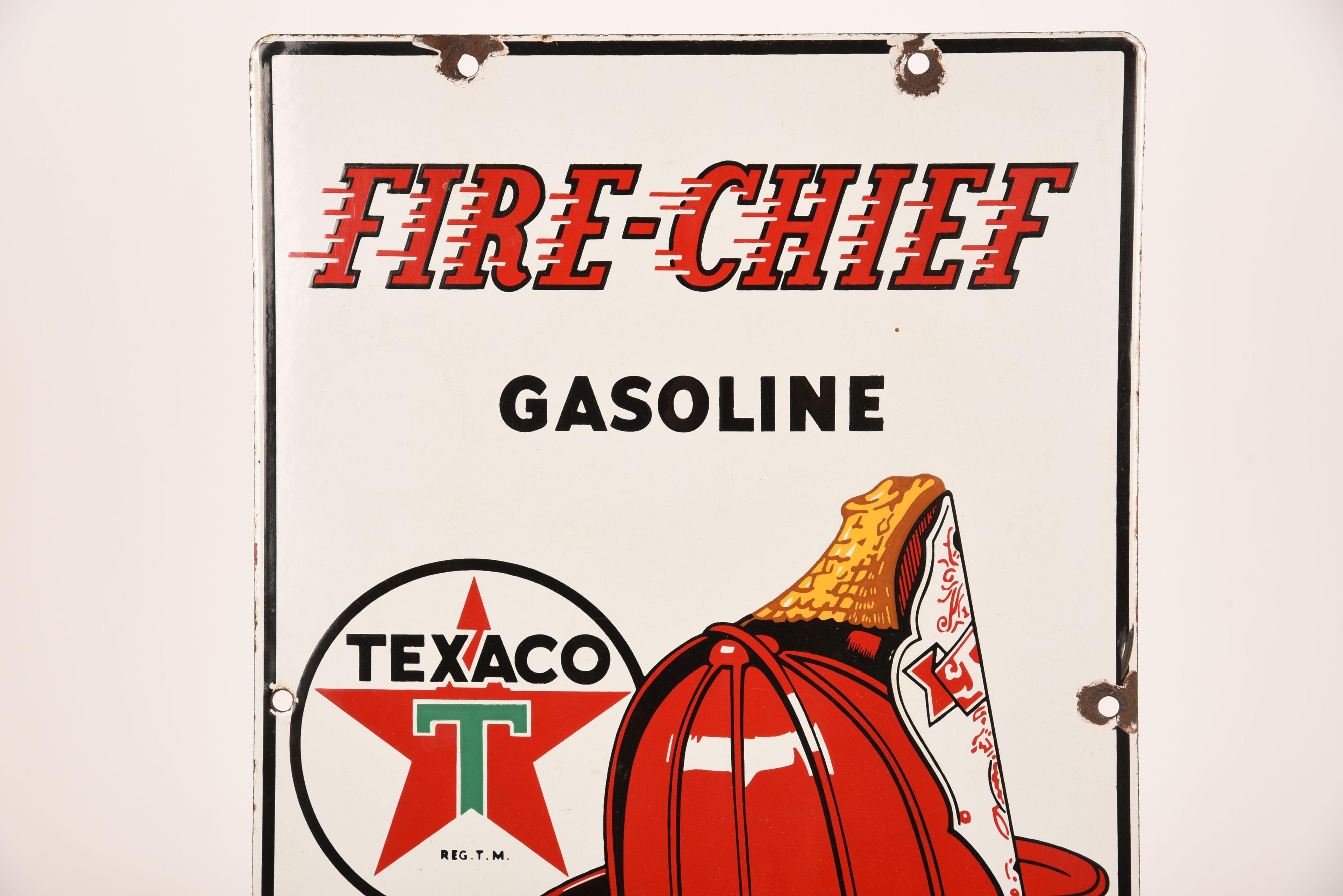 Texaco Fire-Chief Gasoline Porcelain PP