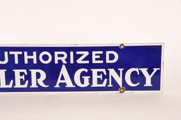 Authorized Dealer Agency Porcelain Sign