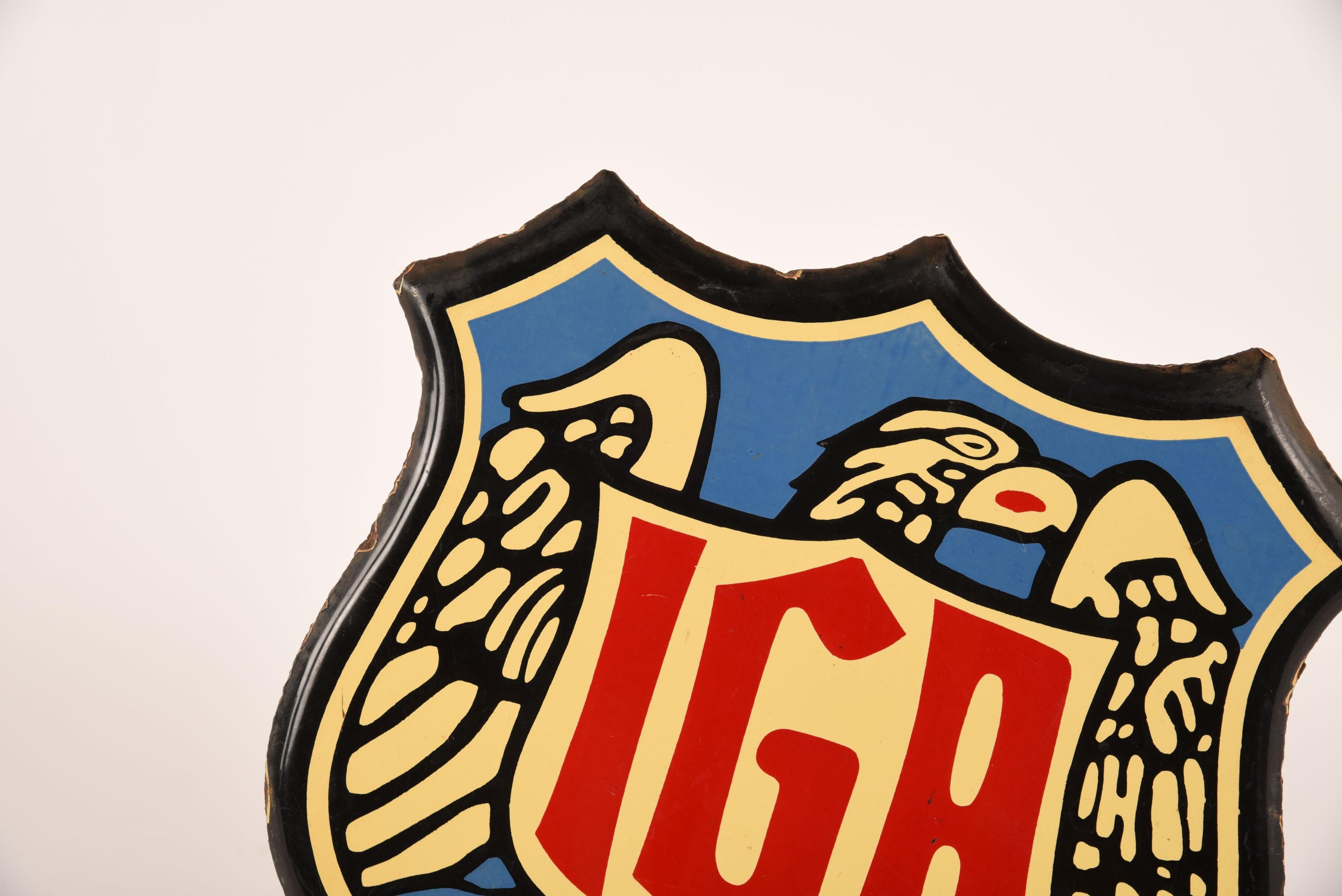 IGA Food Stores Porcelain Sign Badge