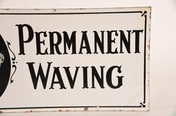 Permanent Waving Porcelain Flange Sign