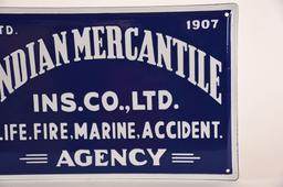 Indian Mercantile Agency Porcelain Sign