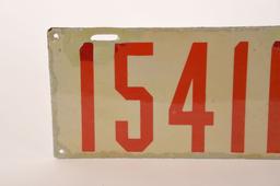 New Jersey 1911 Porcelain License Plate Restored