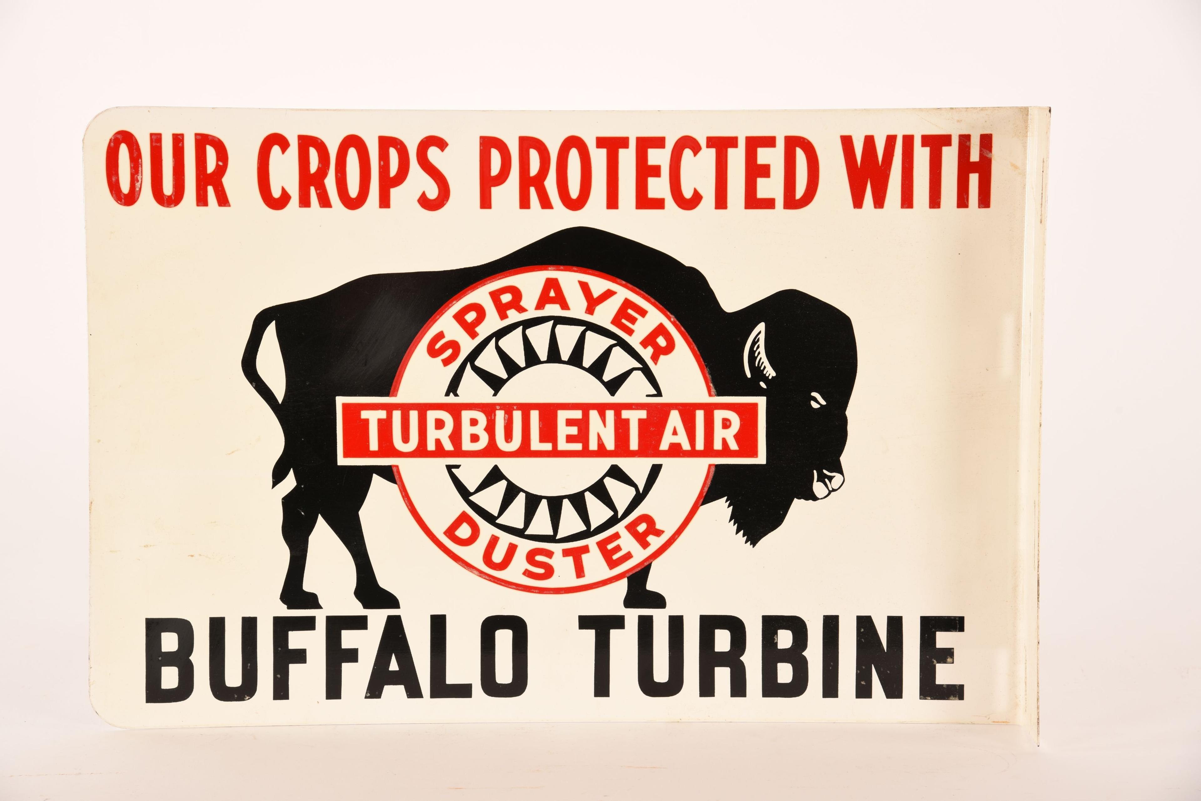 Buffalo Turbine Tin Flange Sign