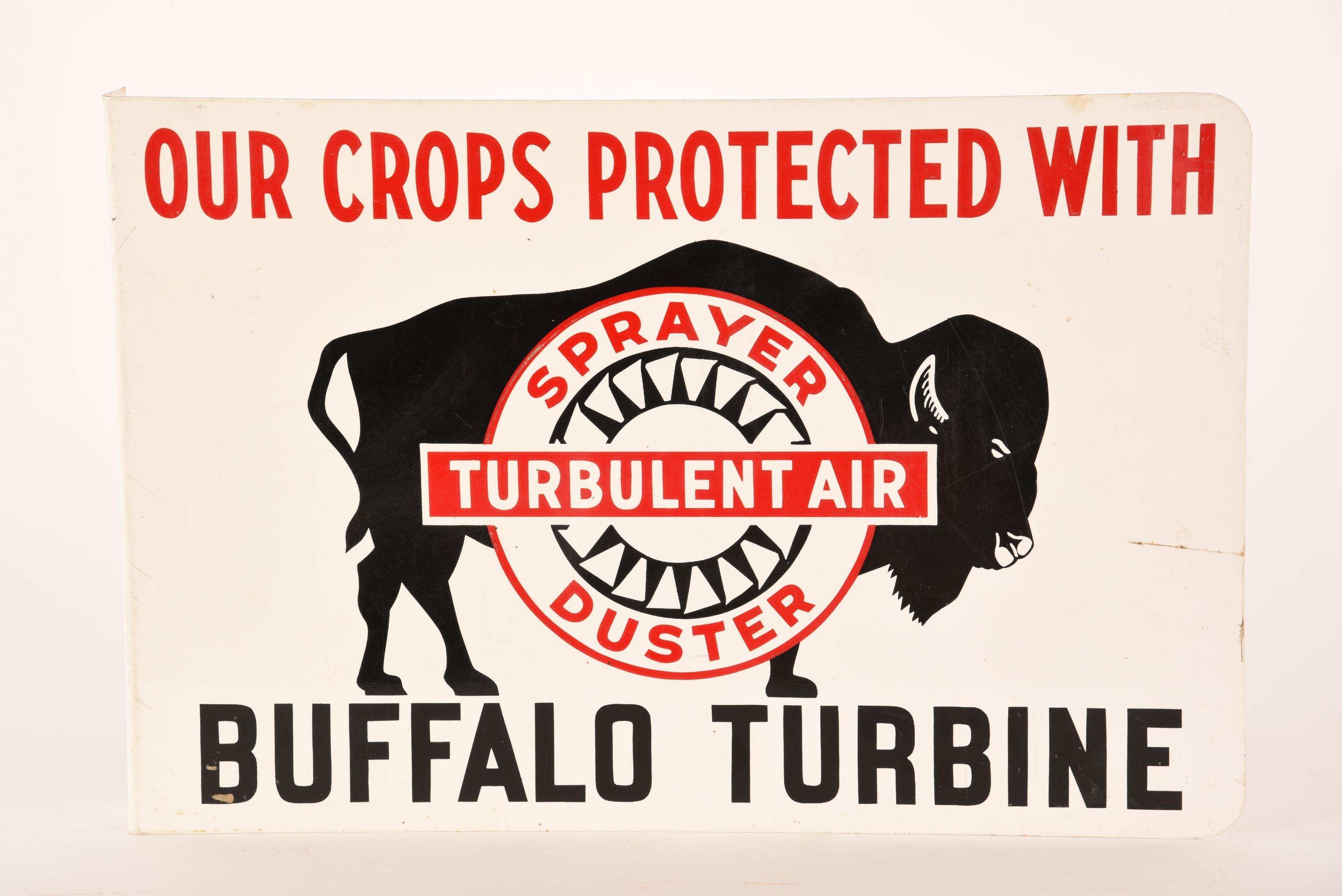 Buffalo Turbine Tin Flange Sign