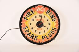AC Fire Ring Spark Plugs Lighted Clock